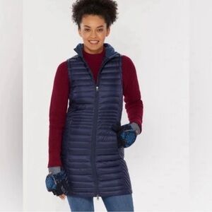 Duluth Trading Longline Purple Down Vest GUC XL